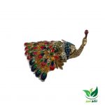 جا جواهری مدل طاووس دم بسته (برنزی)