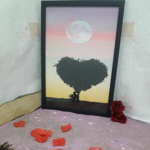 تابلو ترکیه ای مدل درخت قلبی (شیشه ای)