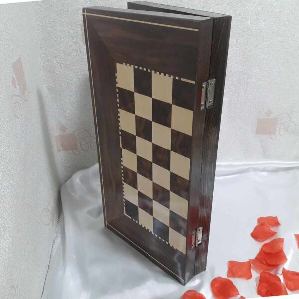 شطرنج چوبی مدل ستاره (دارای مهره های چوبی)