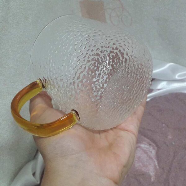 لیوان پیرکس یخی مدل دسته عسلی