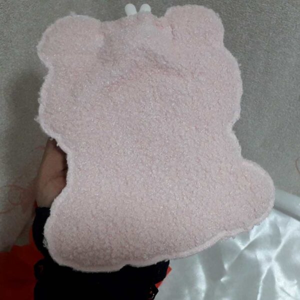 کیسه آب گرم مخملی مدل خرس صورتی